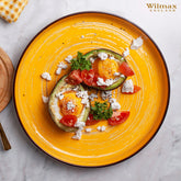 Wilmax Teller 23 cm – Runde Form mit hohem Rand – Spiral – Gelb – WL-669419/A2